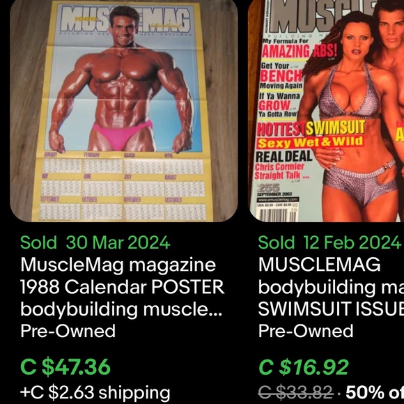 Vintage MuscleMag Calendar Poster / 1993 / Muscle Magazine - Picture 7 of 7